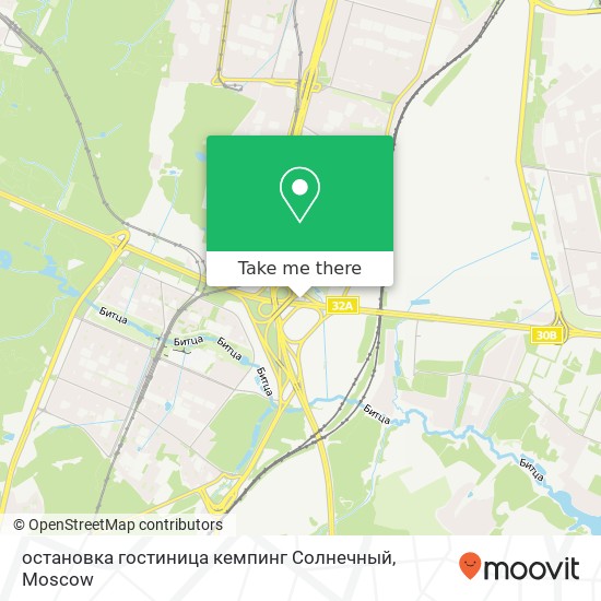 остановка гостиница кемпинг Солнечный map