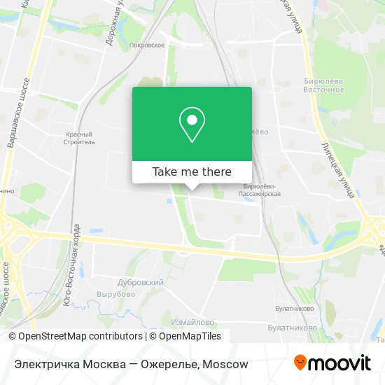 Электричка Москва — Ожерелье map