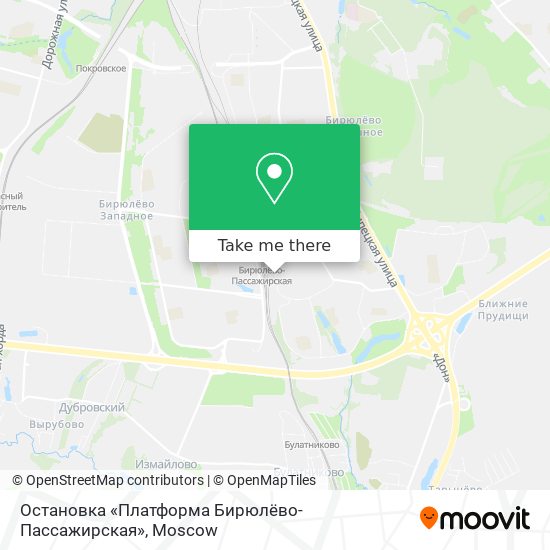 Остановка «Платформа Бирюлёво-Пассажирская» map