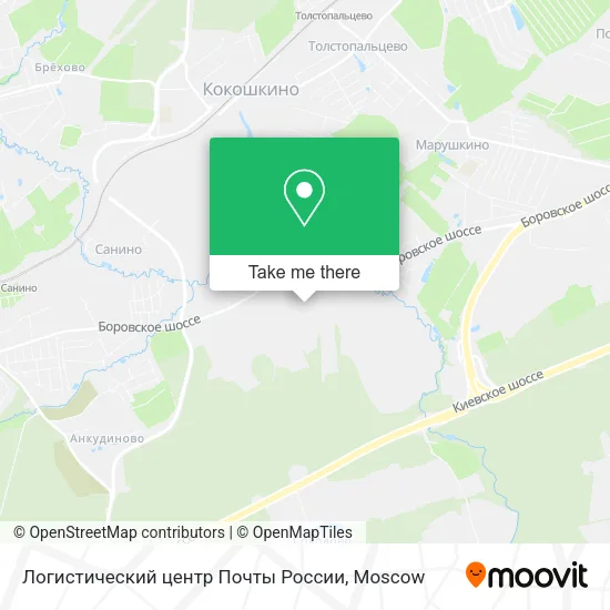 Логистический центр Почты России map