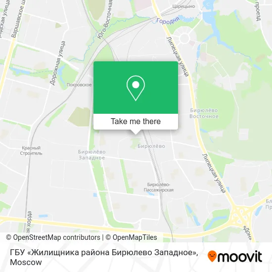 ГБУ «Жилищника района Бирюлево Западное» map