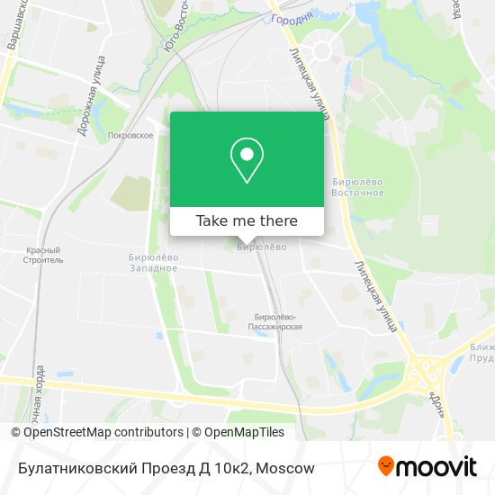 Булатниковский Проезд Д 10к2 map