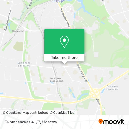 Бирюлевская 41/7 map