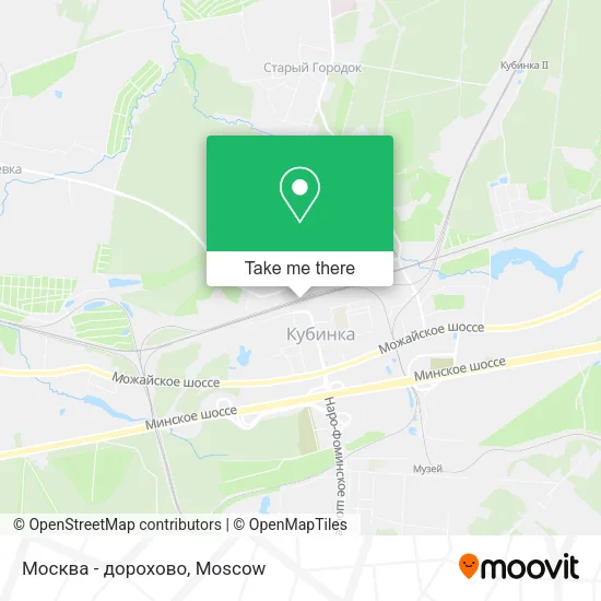 Москва - дорохово map