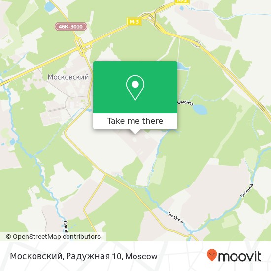 Московский, Радужная 10 map