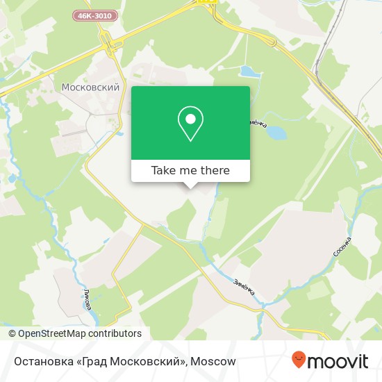Остановка «Град Московский» map