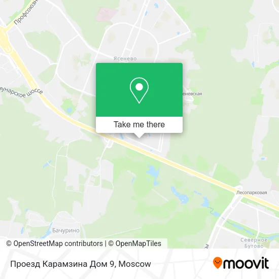 Проезд Карамзина Дом 9 map