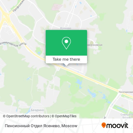 Пенсионный Отдел Ясенево map