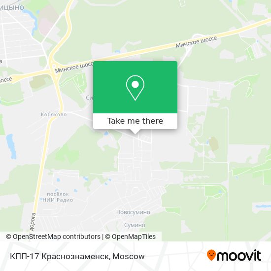 КПП-17 Краснознаменск map