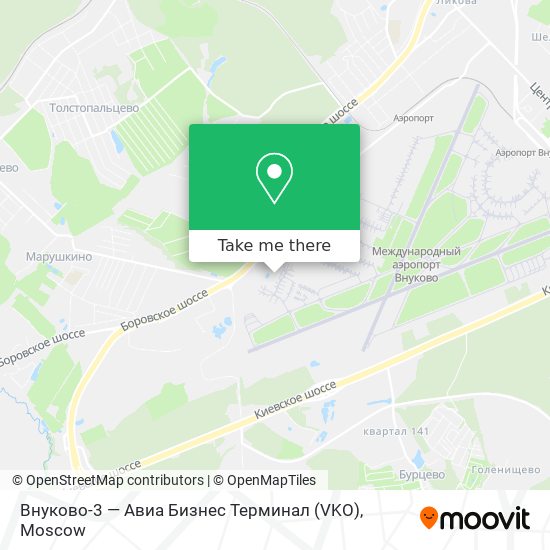 Внуково-3 — Авиа Бизнес Терминал (VKO) map
