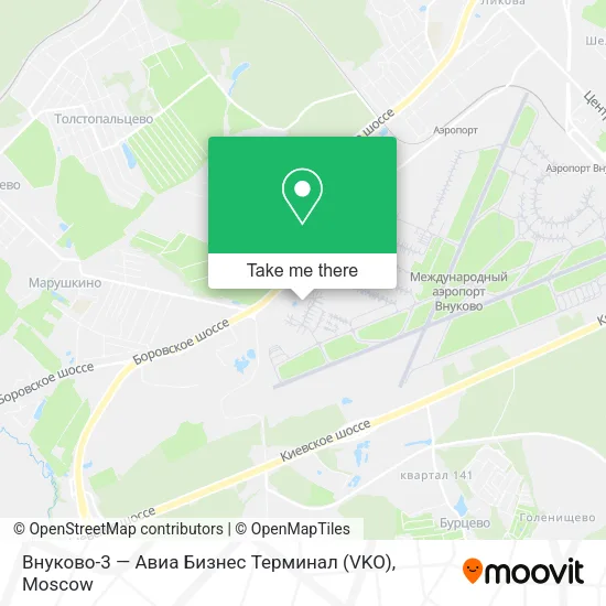 Внуково-3 — Авиа Бизнес Терминал (VKO) map