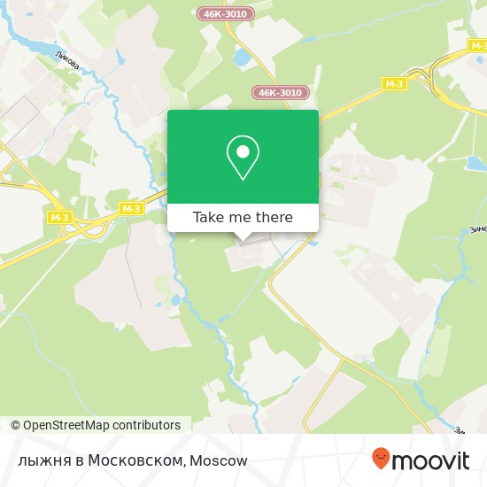 лыжня в Московском map