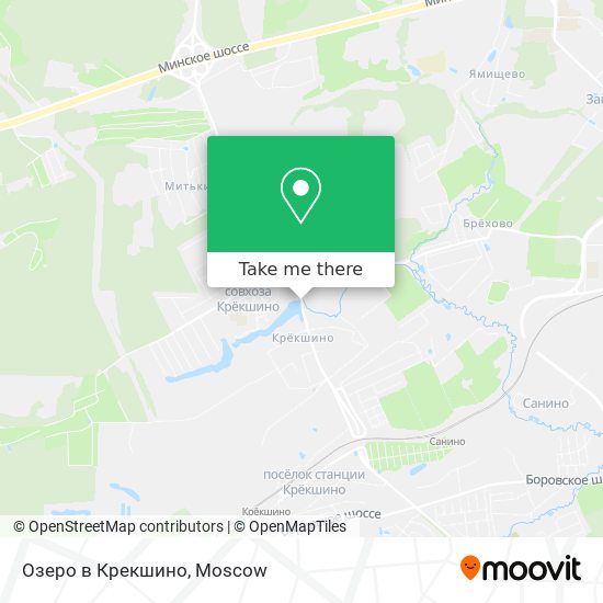 Озеро в Крекшино map