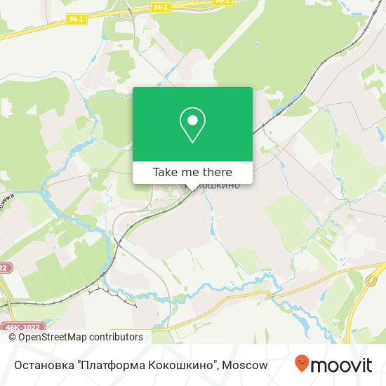 Остановка "Платформа Кокошкино" map