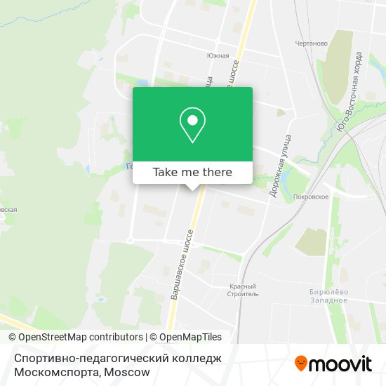 Спортивно-педагогический колледж Москомспорта map