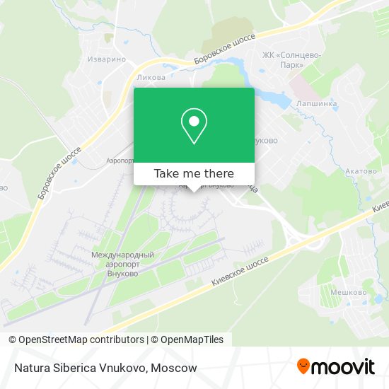 Natura Siberica Vnukovo map