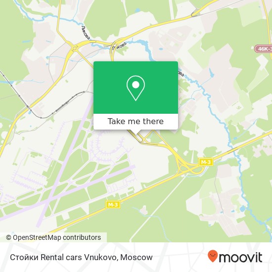 Стойки Rental cars Vnukovo map
