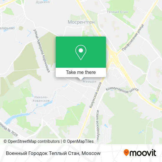 Военный Городок Теплый Стан map