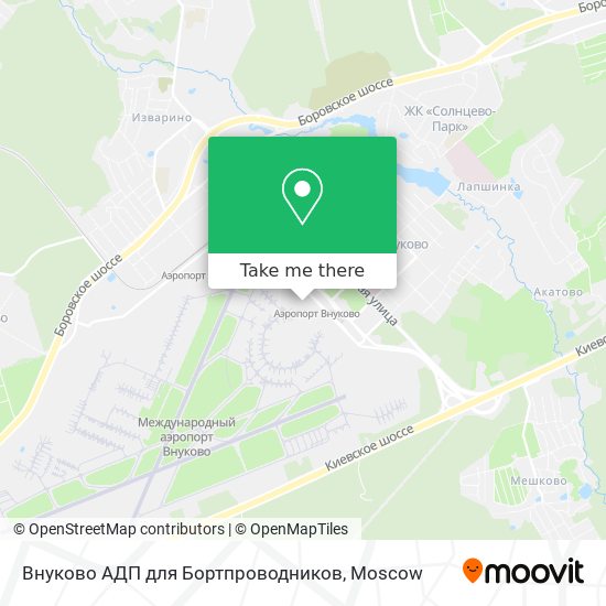 Внуково АДП для Бортпроводников map