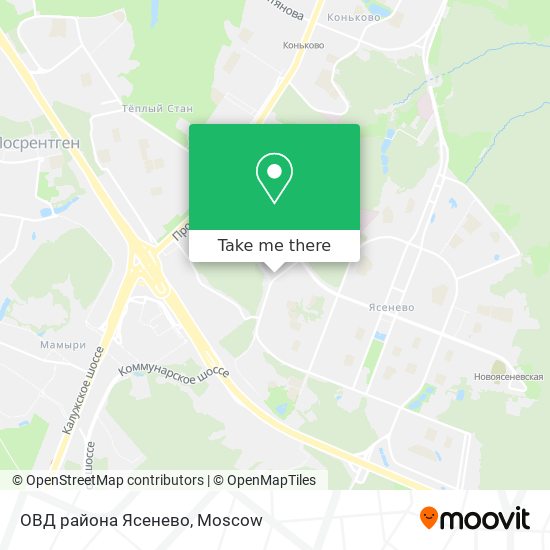 ОВД района Ясенево map