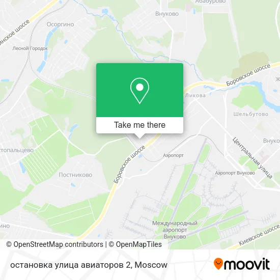 остановка улица авиаторов 2 map