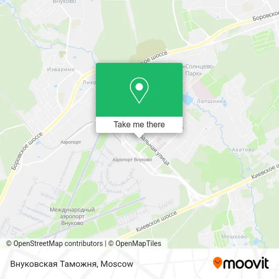 Внуковская Таможня map
