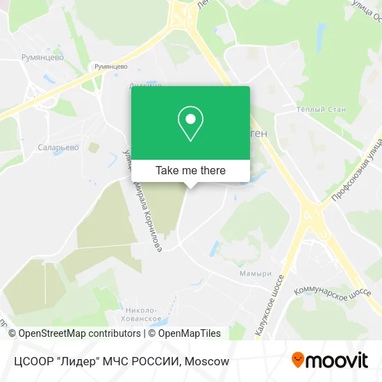 ЦСООР "Лидер" МЧС РОССИИ map