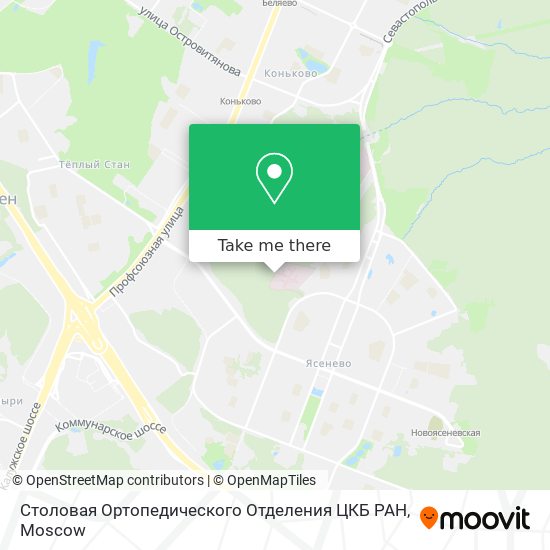 Cтоловая Ортопедического Отделения ЦКБ РАН map