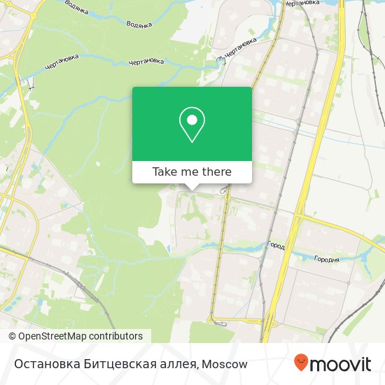 Остановка Битцевская аллея map