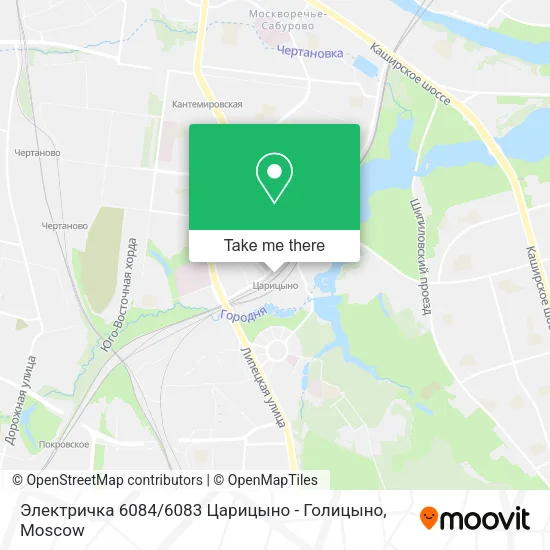 Электричка 6084 / 6083 Царицыно - Голицыно map