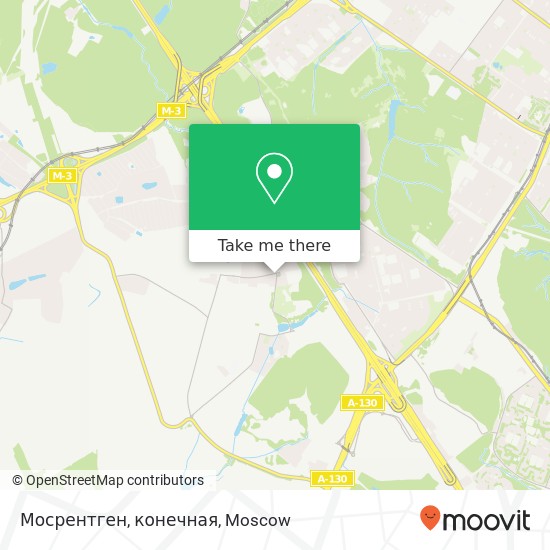 Мосрентген, конечная map