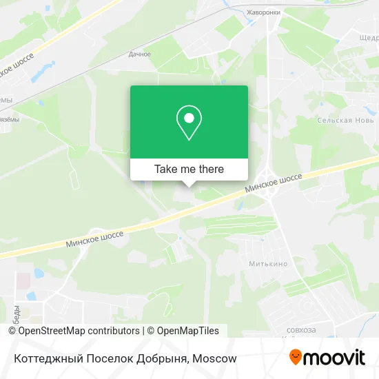 Коттеджный Поселок Добрыня map