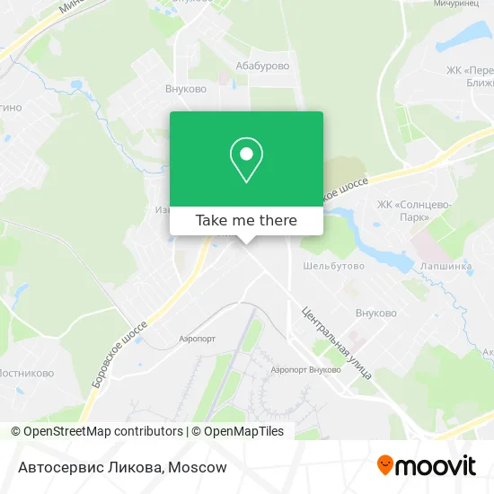 Автосервис Ликова map