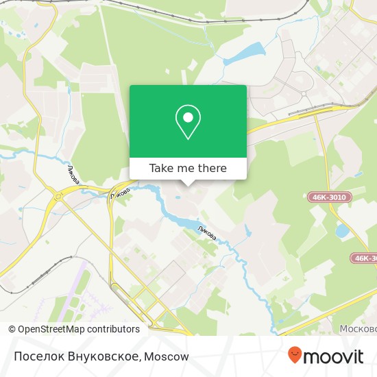 Поселок Внуковское map