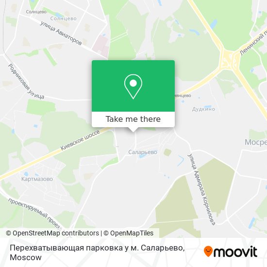 Перехватывающая парковка у м. Саларьево map