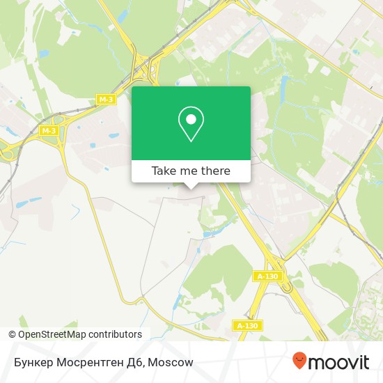 Бункер Мосрентген Д6 map