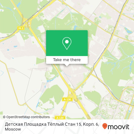 Детская Площадка Тёплый Стан 15, Корп. 6 map