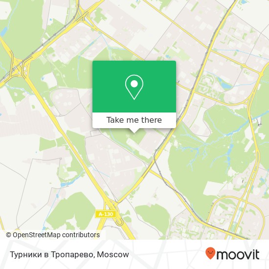 Турники в Тропарево map