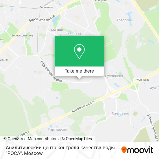 Аналитический центр контроля качества воды "РОСА" map