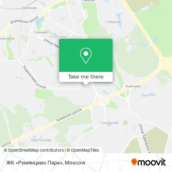 ЖК «Румянцево Парк» map