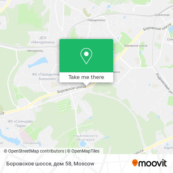 Боровское шоссе, дом 58 map