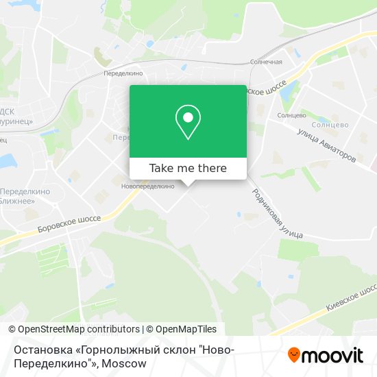 Остановка «Горнолыжный склон "Ново-Переделкино"» map