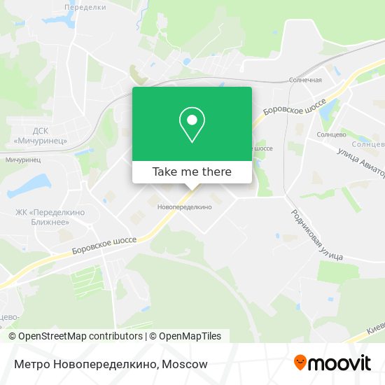Метро Новопеределкино map