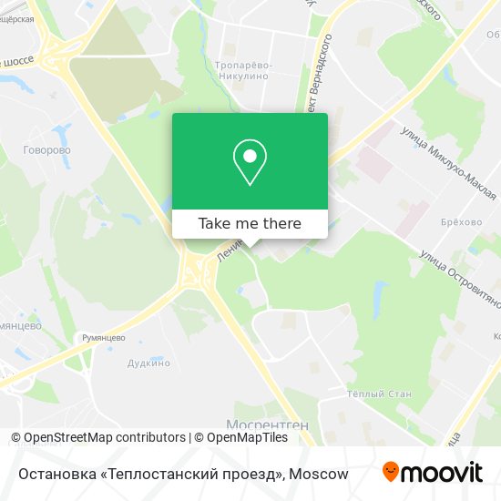 Остановка «Теплостанский проезд» map