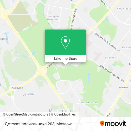 Детская поликлиника 203 map