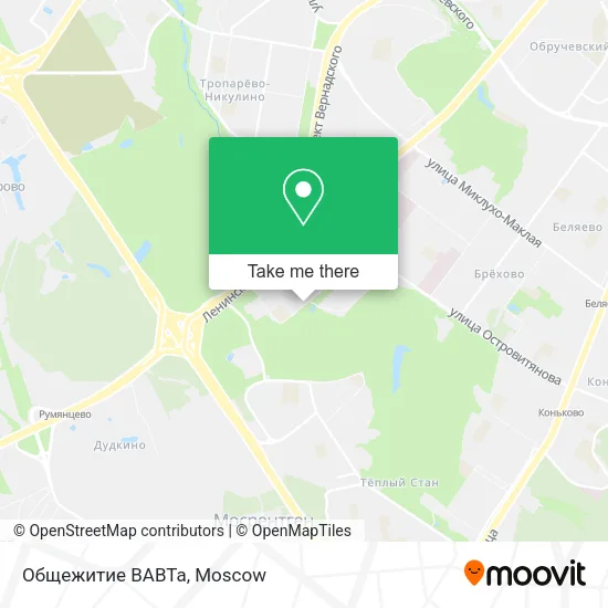 Общежитие ВАВТа map