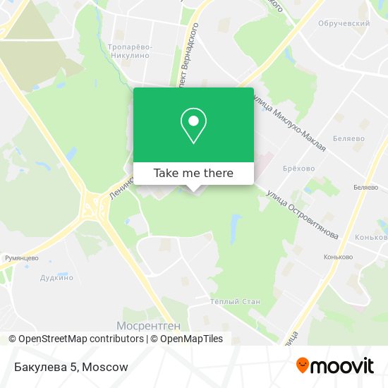 Бакулева 5 map