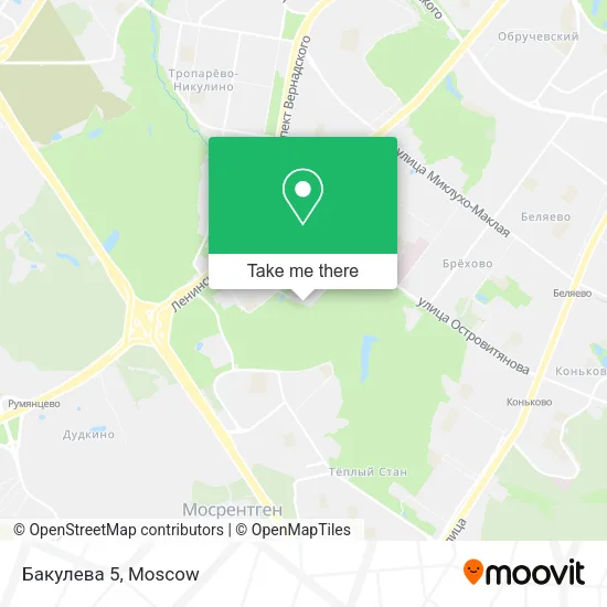 Бакулева 5 map