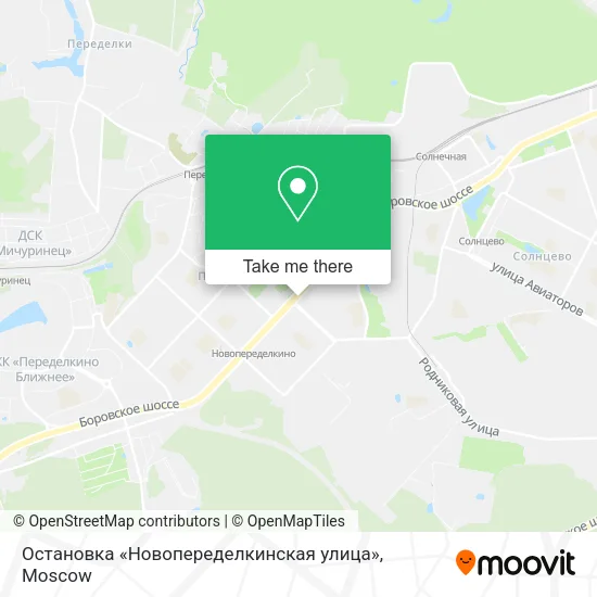 Остановка «Новопеределкинская улица» map