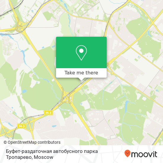 Буфет-раздаточная автобусного парка Тропарево map